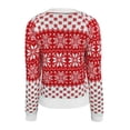 thumbnail image 2 of Suéter de mujer Copo de nieve de Navidad Tops de niña de invierno Jersey de manga larga con cuello redondo para mujer, Blanco, XL kenally AP003997-04, 2 of 7