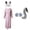Pink, variant on Adults Scary Wolf Granny Costume with Plush Ear Hat and Tail & Gloves,Halloween Big Bad Wolf Granny Costume with Hat & Gloves & Tail Set,LARP Horror Wolf Grandma Costume Outfit