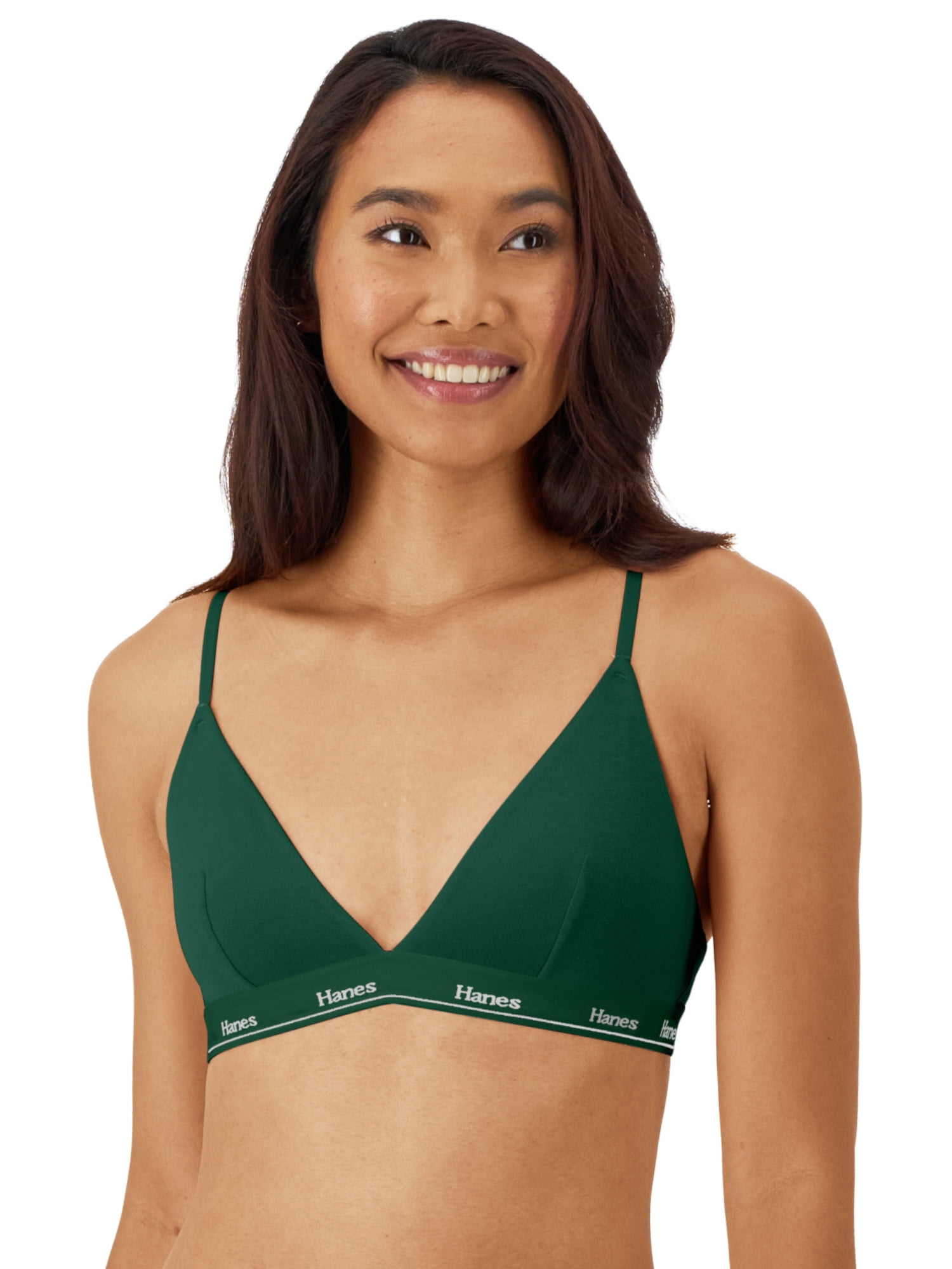 Hanes Originals Women's Stretch Triangle Bra, 2-Pack, sizes SM-2XL