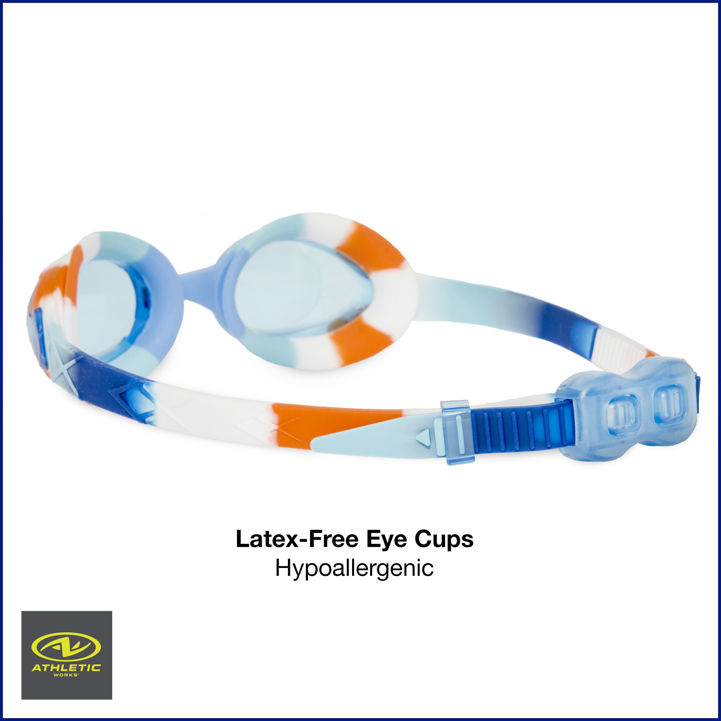 Athletic Works Axiom Junior Swim Goggles for Children, Tinted & Anti-Fog Lenses with UV Protection