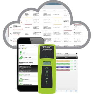 NetScout LinkSprinter Network Tester - PoE Testing - Twisted Pair - Wi-Fi