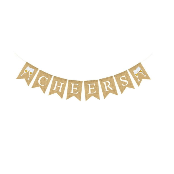 KAKOWELY Bandera con letras de saludos, decoración para fiestas, pancarta de arpillera, guirnalda de cola de golondrina, banderines de lino para despedida de soltero