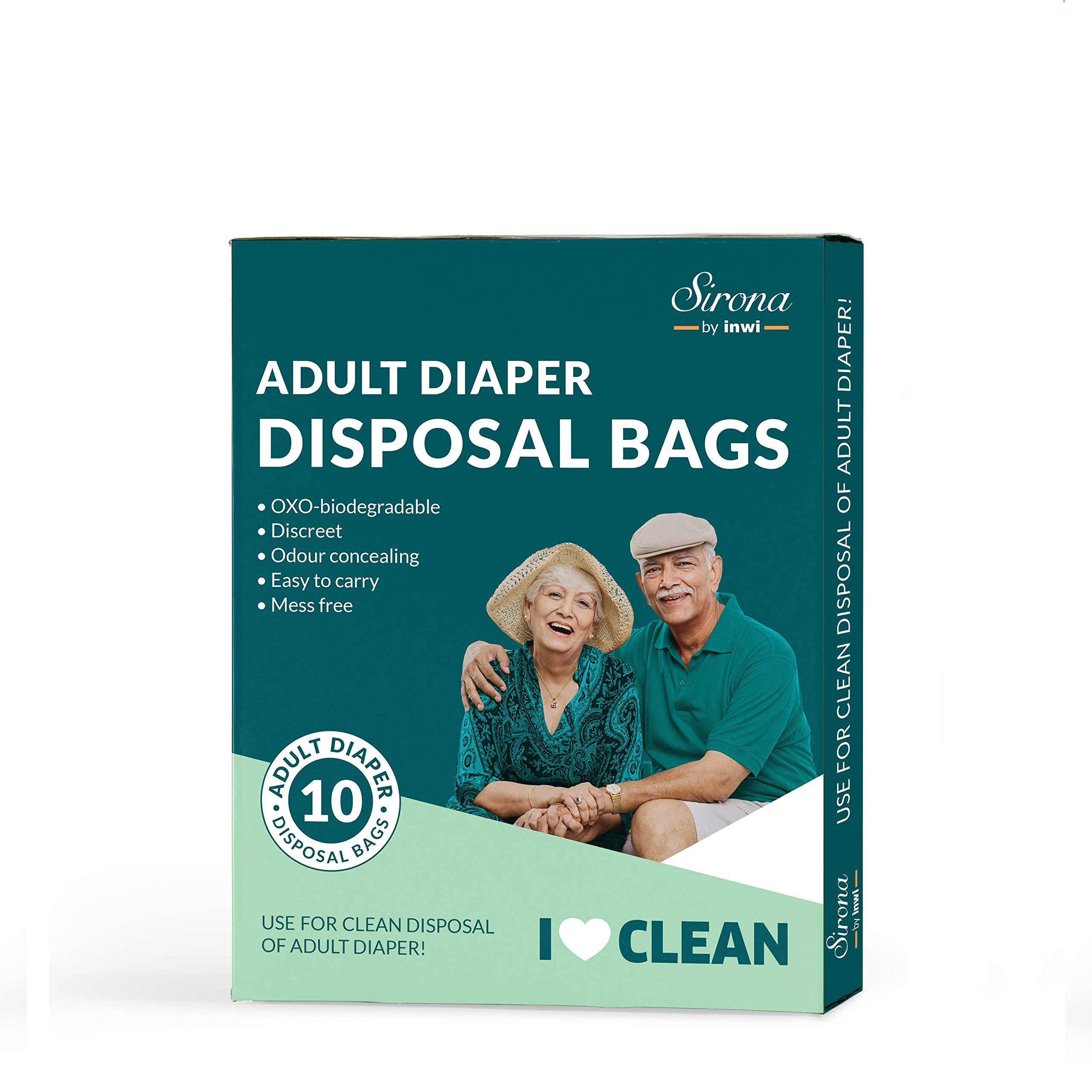 Large Adult Incontinence Nappy Disposal Bags Pack of 600 Sacks Odour Control 