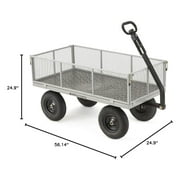 Gorilla Carts 1000-lb. Capacity Steel Utility Cart, Model #GOR1001-Com, 13-inch Pneumatic Tires