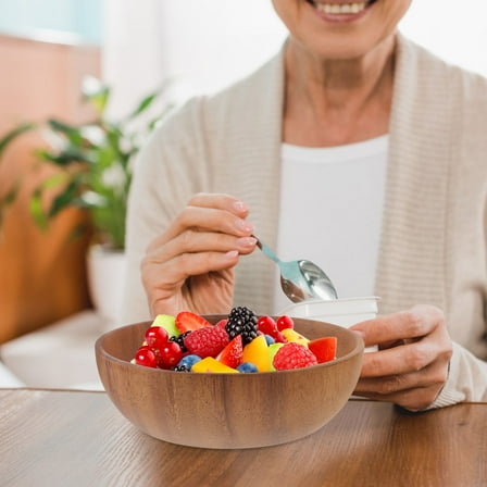 Masteelf Decorative Wooden Plate Hotel Household 12.00X12.00X3.80CM