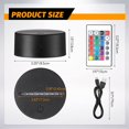 thumbnail image 2 of Lámpara Tuanse 3D Night LED Base 16 colores Remoto USB, 2 of 6
