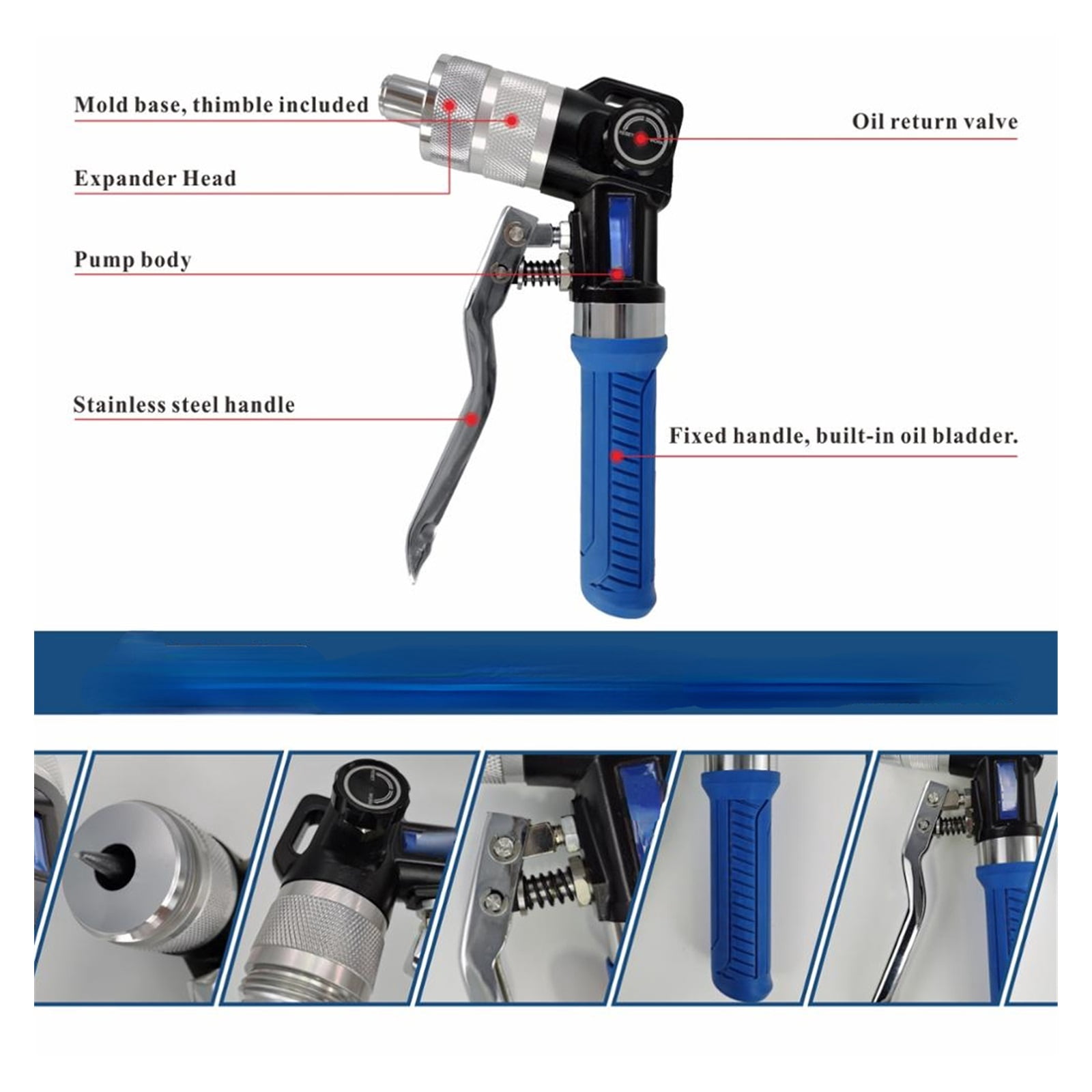 HVAC Ulic SWAGING Tool Kit For Copper Tubing Expanding Copper Tube Expander Tool 10-42mm Or 3/8" To 1-5/8" ,Comfortable Operation