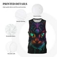 thumbnail image 3 of Naloa Futuristic Cat Warrior Basketball Jersey Reversible Men's Mesh Athletic Sports Shirts Training Practice S-4XLLarge, 3 of 6