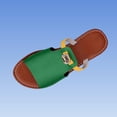 thumbnail image 7 of Caywon Women's Flat Sandals Dressy Comfortable Open Toe Slip On Summer Slides Shoes Leather Sandals Open Toe Vacation Slip on Slides, 7 of 7