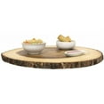 thumbnail image 5 of Lipper International 1066 Acacia Lazy Susan Large Slab with Bark Rim, Brown, 5 of 8