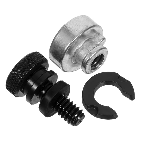 TEHAUX 1Set Motorcycle Seat Bolt Screw Black Aluminum Alloy Lightweight Durable Replacement Hardware