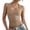 Khaki, variant on Wang6 Cropped Ribbed Tank Tops for Women Racerback Sleeveless U Neck Summer Tops Causal Solid Knit Slim Workout Yoga Tops Shirts Tees Khaki XS