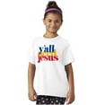 thumbnail image 4 of Funny Christian Y'all Need Jesus Crewneck T Shirts Boy Girl Teen Brisco Brands XS, 4 of 6