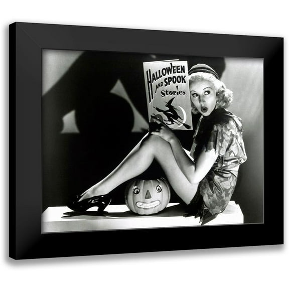 Hollywood Photo Archive 14x12 Black Modern Framed Museum Art Print Titled - Halloween - Betty Grable