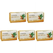 Pack Of 5 - Patanjali Haldi Chandan Kanti Body Cleanser Soap Bar - 140 Gm (4.93 Oz)