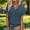 Navy, variant on Women Pullover Tops New Women Fashion Spring and Summer Clothing Solid Color T-Shirt V-Neck Short Sleeve Tops Style B-6 Coffee XL
