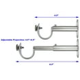 thumbnail image 3 of MERIVILLE Set of 2 Pewter Zinc Curtain Drapery Rod Bracket for 1 1/4" Rod, Adjustable, 3 of 3