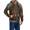 thumbnail image 2 of Kdxio Yak Print Men Hoodies Casual Hoodies for Men with Zip Pockets Full Zip Long Sleeve Sweatshirt Sports Hooded Jacket-3X-Large, 2 of 5