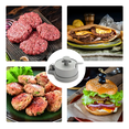 thumbnail image 2 of Prensa Carne para Hamburguesas Molde Aluminio Grosor Ajustable con 100 Papeles Antiadherentes, Máquina de Aplanador de Carne Xtellar plateado, 2 of 3