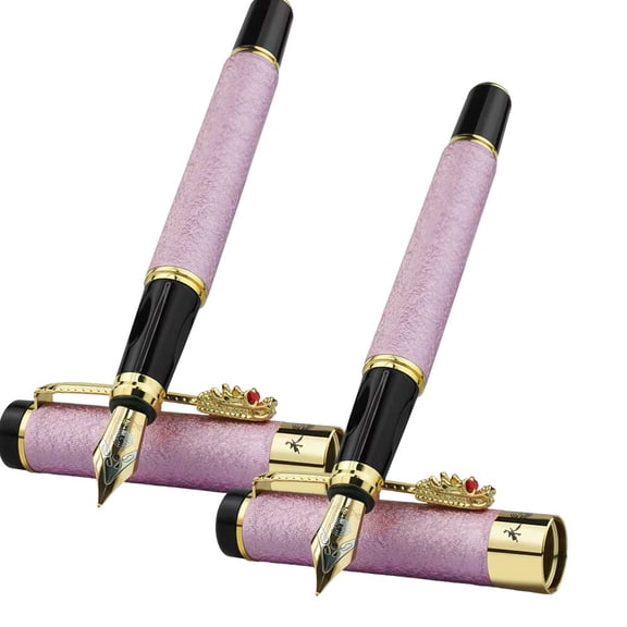 STONEGO Luxury Dragon Crystal Diamond Ink Fountain Pen - Exquisite Metal Pen for Office and Business Professionals, Perfect for Signature and Executive Use, Elegant Gift for Men