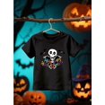 thumbnail image 1 of Boys Halloween Costume Shirt - Pastel Pink With Happy Halloween Print, Bat and Skull Pattern - Soft Breathable Cotton-Shirt Kids (Washable) - Halloween Party or everyday autumn Wear, 1 of 5