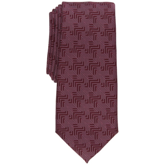 Alfani Men Regular fit Tie Necktie One Size Red Geometric