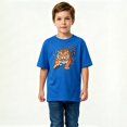 thumbnail image 2 of Boys Graphic T-Shirt Wild Tiger Animals Art Kids Tees 100% Cotton Short Sleeve Tops Ages 4-13Y, 2 of 4