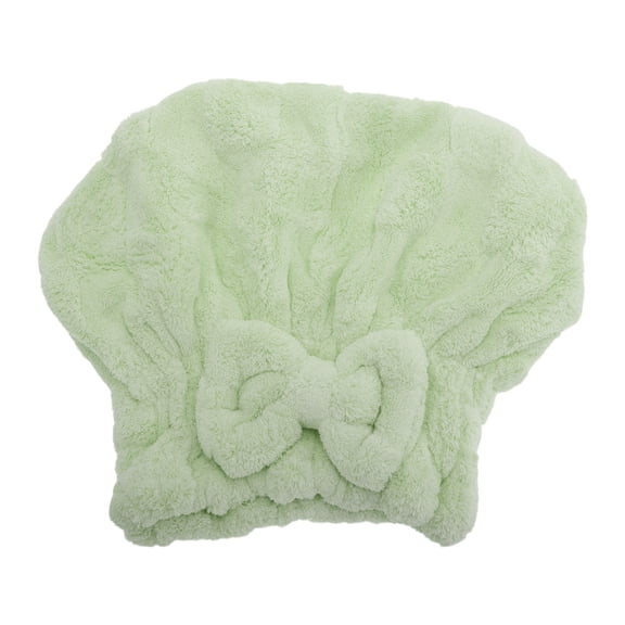 Unique Bargains Comfortable Bow Hair Towel 1 Pc Green