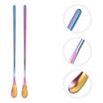 thumbnail image 4 of Shisuyan Lizard Food Scoop Small Pet Food Spoon Stainless Steel Assorted Color 2Set, 4 of 8