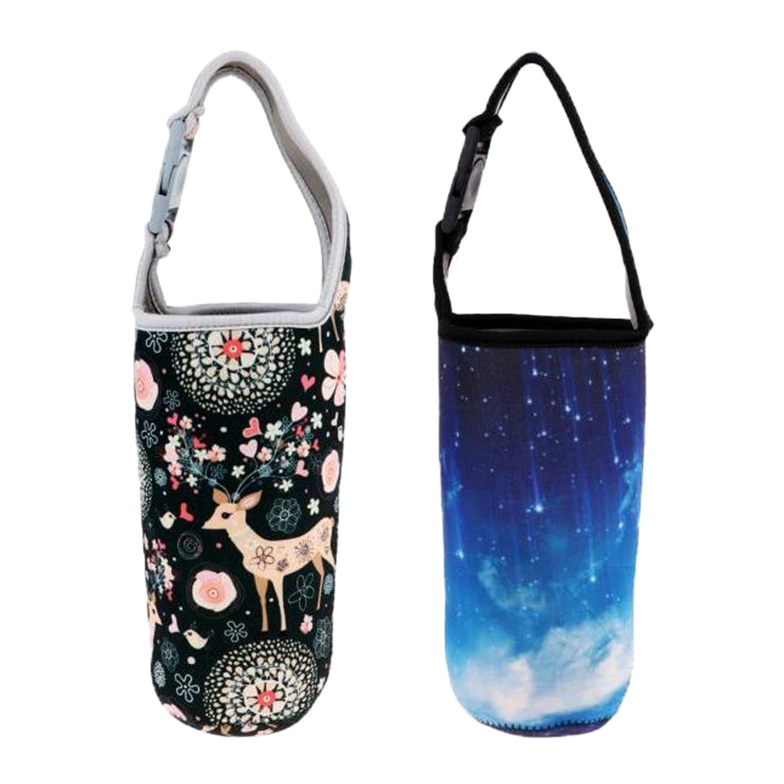 2x Neoprene Tumbler Carrier Holder Bag Cup Holder for Camping Hiking