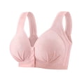 thumbnail image 2 of Fatuov No Underwire Bra for Women Front Closure Breathable Fabric Bra Push Up Full Coverage Sleep Bralette 40A, 2 of 5