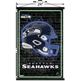 thumbnail image 2 of NFL Seattle Seahawks - Neon Helmet 23 Wall Poster with Magnetic Frame, 22.37" x 34", 2 of 5
