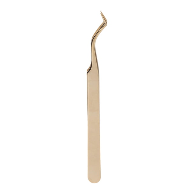 Extension de Cils, Forte Dureté Pince à Cils Dorée pour Art des Ongles Courbée