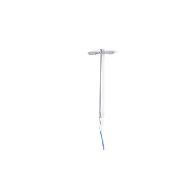 Yuarrent Lámpara de tubo de acero de doble cabeza a escala 1:150/1:100/1:87, modelo de calle ferroviaria, manualidades DIY en miniatura, luz nocturna Artesanía 1:150/Blanco cálido Yuarrent HA066667-06