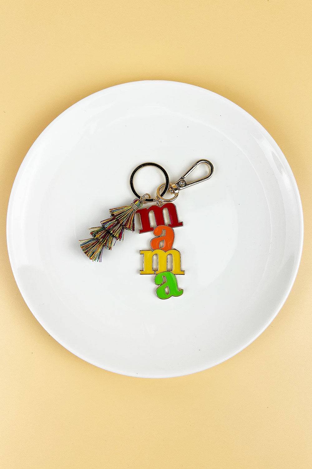2.5" ENAMEL COLORED"MAMA" WITH KEYCHAIN