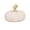 White, variant on Ceramic Pumpkin Figurine Decorative Tabletop Accent Small Harvest Season Ornament Glazed Ribbed Shape for Shelf Desk White