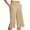 Beige, variant on Kmdttou Dressy Capri Pants for Women Plus Size High Waist Stretch Womens Golf Capris Wide-leg Pants for Summer with Pockets Culottes Work Casual Save to 65% off!