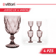 thumbnail image 2 of Copas de Vino Agua Vidrio Cristal Vintage 245 ml Vittori  Juego 4 copas Color Purpura, 2 of 5