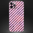 thumbnail image 4 of DesignSkinz White Slanted Lines Over Pink and Purple Grunge Surface Full-Body Skin Decal Wrap Cover for iPhone 15 Pro Max, 4 of 9