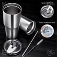 thumbnail image 3 of Vaso Térmico de Acero Inoxidable con Tapa Hermética (900 ml). Termo para Café con 1 Popotes y Limpiador, 3 of 4