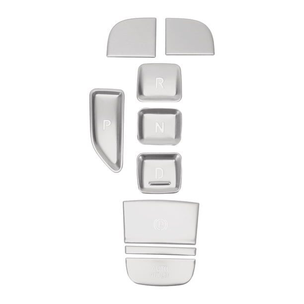 Pegatinas de panel de cambio de marcha para botón de freno de mano y freno de estacionamiento para Hyundai Tucson 2022 2023, botón P AUTO HOLD, 1 juego tono plateado