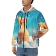 thumbnail image 3 of Kdxio Cloud Cute Hamster Print Men Hoodies Casual Hoodies for Men with Zip Pockets Full Zip Long Sleeve Sweatshirt Sports Hooded Jacket-3X-Large, 3 of 5