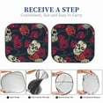 thumbnail image 6 of Haiem Roses Skulls Car Windshield Sun Shade (2 Pieces) Foldable Windshield Sun Shade Car Accessories for Truck SUV Pickup-Large, 6 of 7