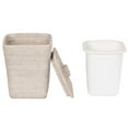 thumbnail image 5 of KOUBOO La Jolla 2 Gallon Handwoven Rattan Wastebasket with Lid, White, 5 of 15