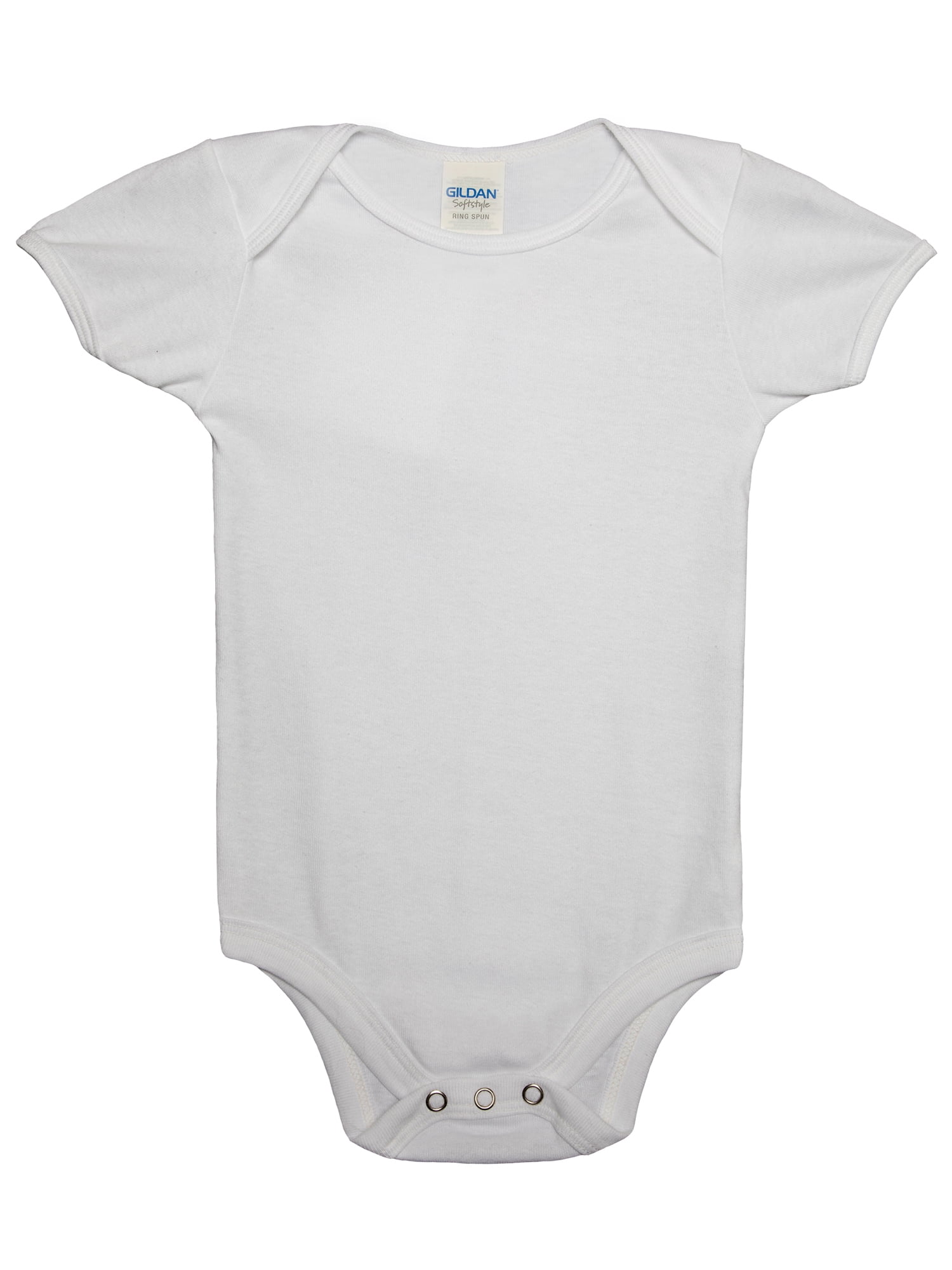 Gildan Cotton White Infant Bodysuit Ages 0-6 Months, Unisex, 1 Each