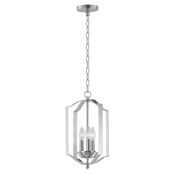 -Three Light Pendant-10 inches Wide By 16 inches High-Satin Nickel Finish Bailey Street Home 93-Bel-2620149