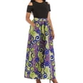 thumbnail image 3 of Women Short Sleeve Polka Dot Striped Summer Midi Dress Plus Size Casual Sundress, 3 of 4