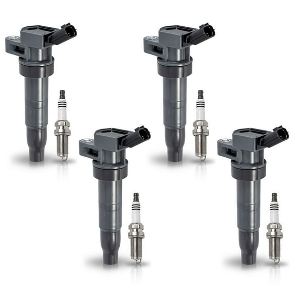 Set of 4 ISA Ignition Coils and 4 Spark Plugs For 2011-2016 Kia Sportage 2011-2013 Hyundai Tucson 2009-2010 Hyundai Sonata 2.4L l4 Replacement for UF611 273002G000