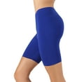 thumbnail image 3 of 2 Packs of Zenana Womens & Plus Soft Cotton Stretch Mid Thigh Length Fitness Sport Biker Shorts, 3 of 5