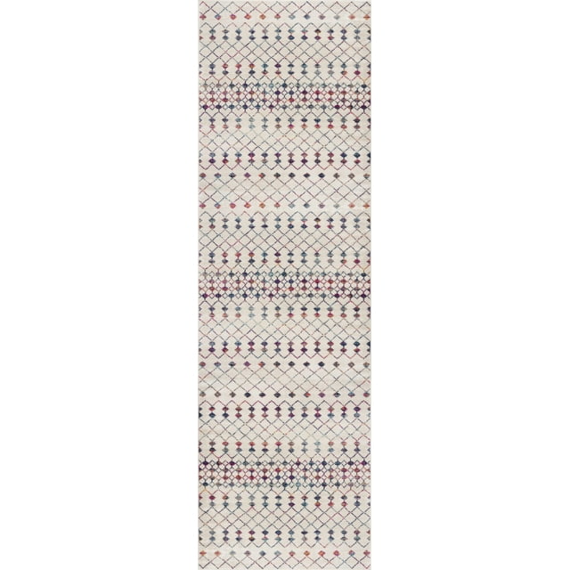 Rug Branch Savannah Boho Indoor Area Rug, Beige Blue, Modern - Living Room, Bedroom, Dining Room, and Kitchen